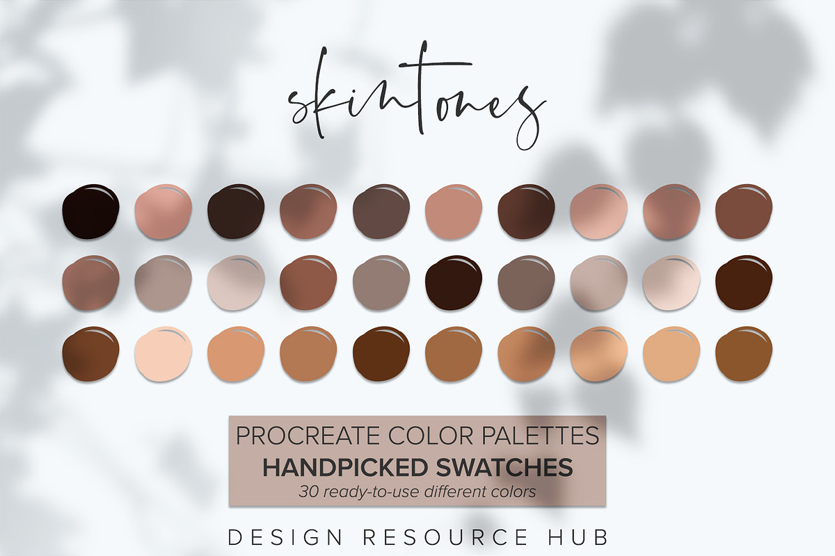 Skintones 2 Procreate Palette, a Palette Add-On by Design Resource Hub (Photo 1 of 3)