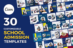 School Admission Canva Flyer Bundle