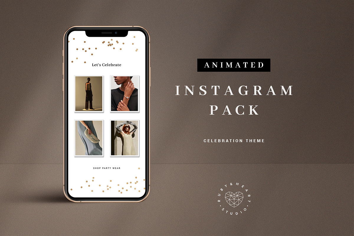 Animated Celebration Instagram Pack, a Social Media Template by Ruby&Heart Studio (Photo 1 of 7)