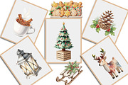 Cozy Rustic Christmas Clipart Bundle, an Illustration by Creative Art (Thumbnail 8 of 10)