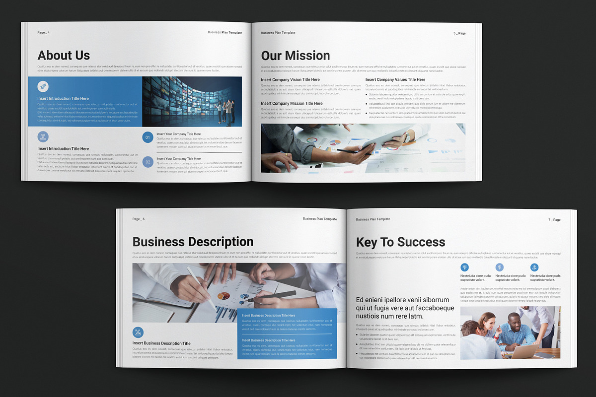 Business Plan Template Landscape, a Brochure Template by E-Type (Photo 3 of 7)