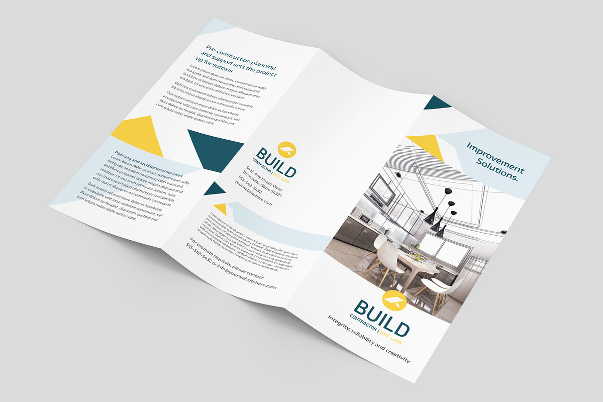 Contractor Trifold Brochure Template, a Brochure Template by StockLayouts (Photo 3 of 4)