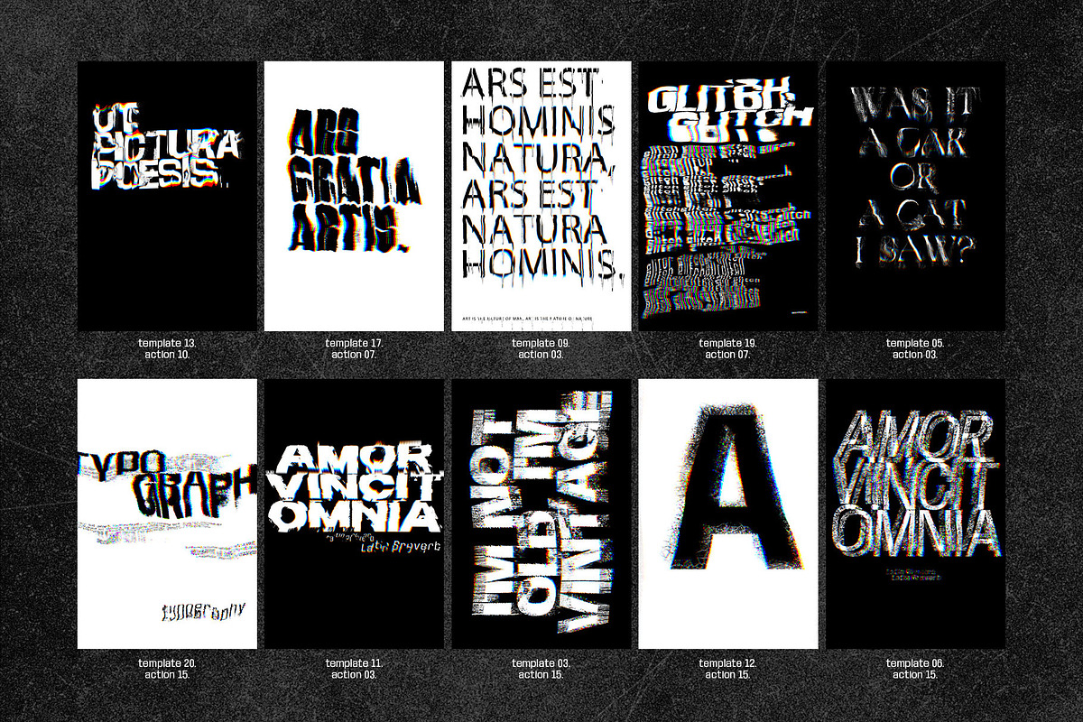 Distorted Text Effect Templates, a Background Graphic by Inartflow (Photo 20 of 23)