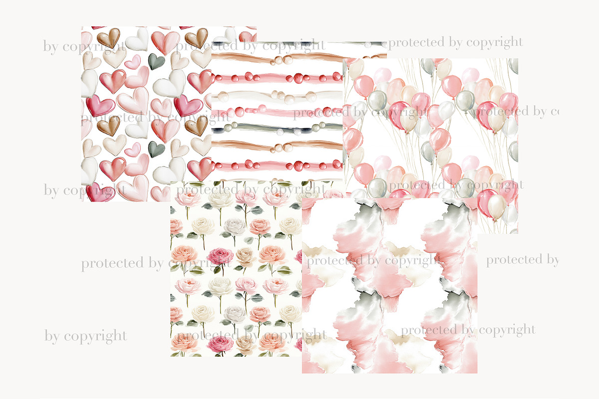 Mothers Day Paper Pattern, a Pattern Graphic by GlamArtZhanna (Photo 4 of 4)