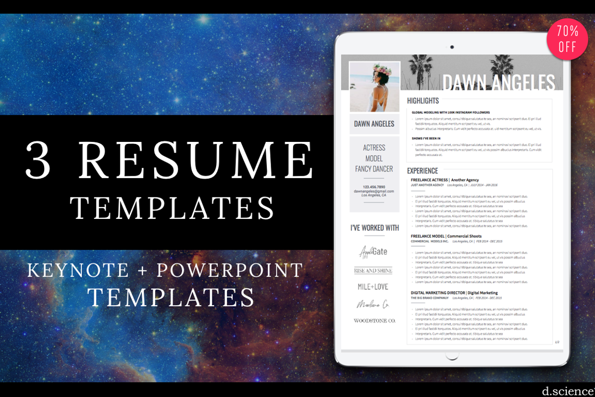 3X Resume Bundle-LeftCoast | 70% Off, a Resume Template by Template Monkey @dscience (Photo 3 of 17)