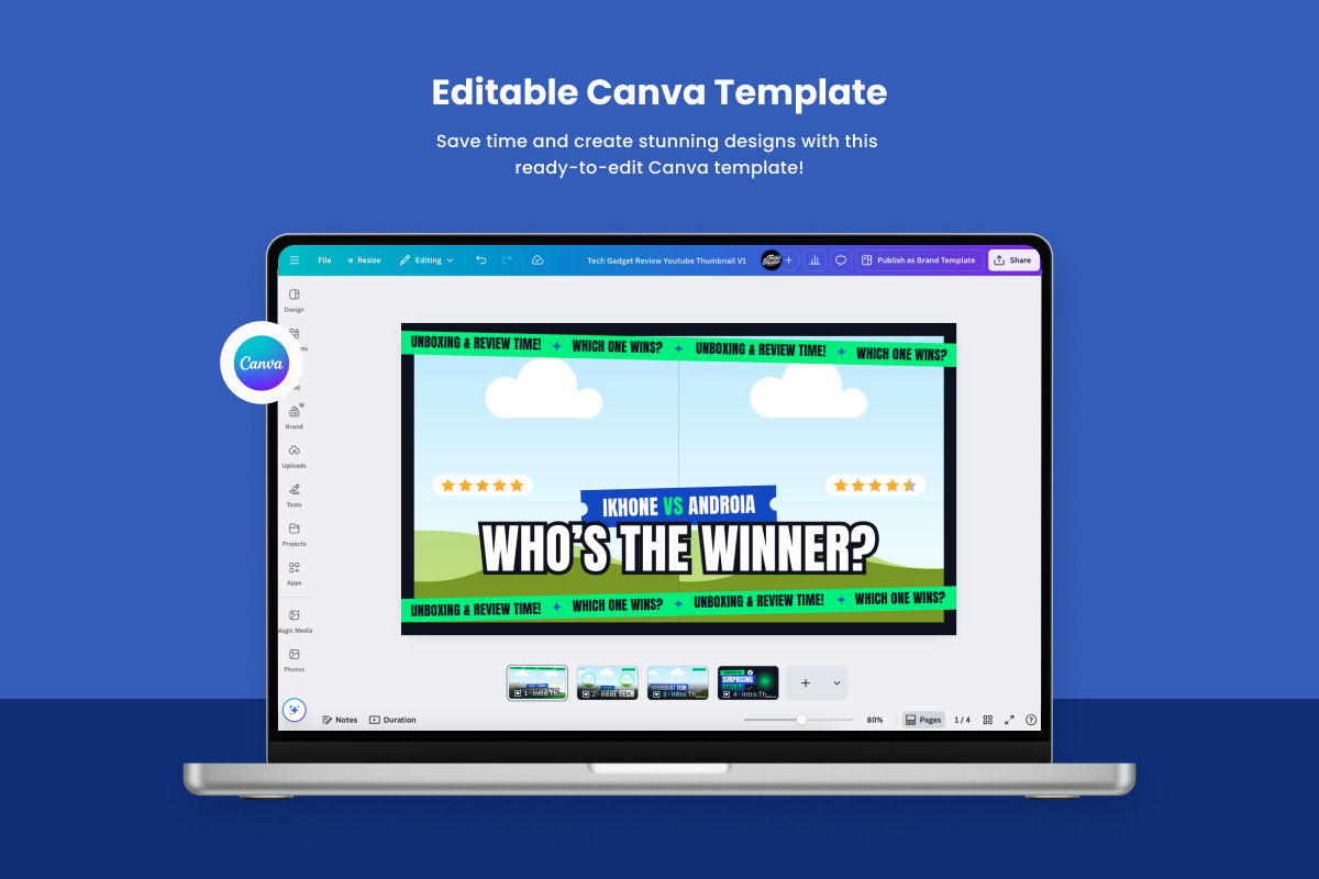 Tech Gadget Review Youtube Thumbnail, a Social Media Template by twinstd (Photo 3 of 4)