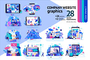 Company website vector Illustrations, a Work Illustration by Grivina's shop (Thumbnail 1 of 25)