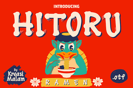 Hitoru Ramen Font, a Font by Kreasi Malam