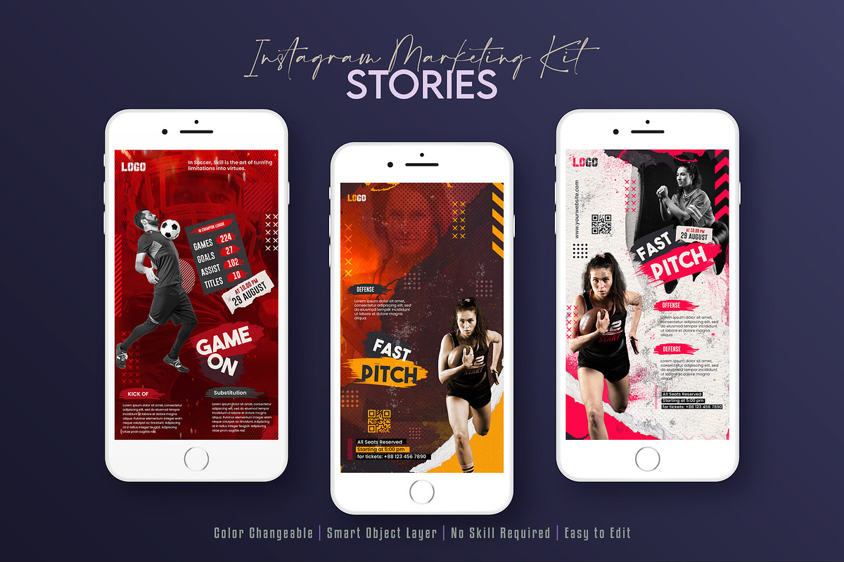 American Football Social Media Post, a Social Media Template by Creative_View (Photo 7 of 8)
