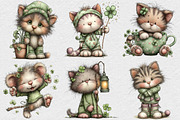 Whimsical St Patrick’s Day Cat PNG, an Illustration by DreamCafeArt (Thumbnail 4 of 7)