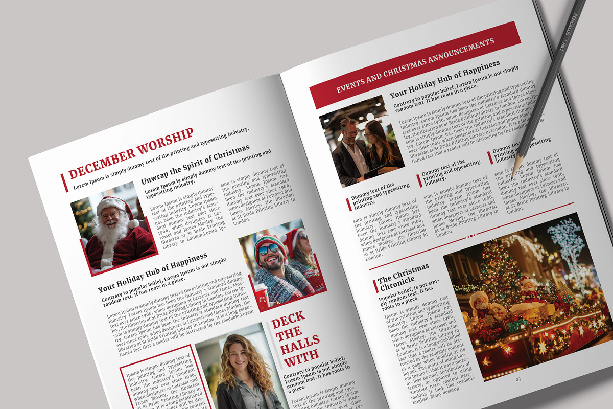 Christmas Newsletter Template, a Stationery Template by Design Zone (Photo 4 of 7)