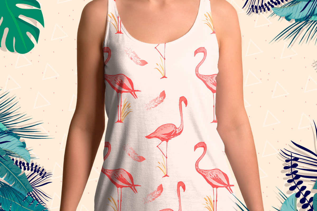 Flamingo seamless vector patterns, a Pattern Graphic by Artem Vorotnikov (Photo 2 of 6)