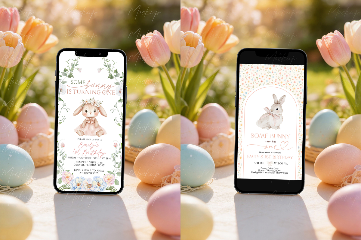 Easter iPhone Mockup with Tulips, a Product Mockup by TatiMockup (Photo 3 of 3)