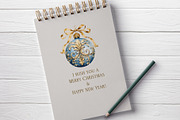 Vintage Blue Christmas, a Seasonal Illustration by Vasmila (Thumbnail 6 of 6)