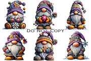 Winter Christmas Gnome Clipart, an Illustration by Craft Nest (Thumbnail 4 of 10)