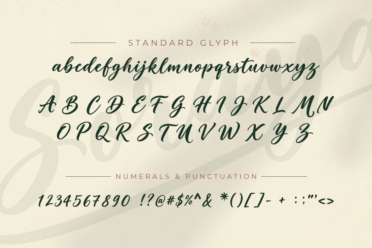 Soraya – Flowing Script Typeface, a Script Font by Ginart (Photo 8 of 9)