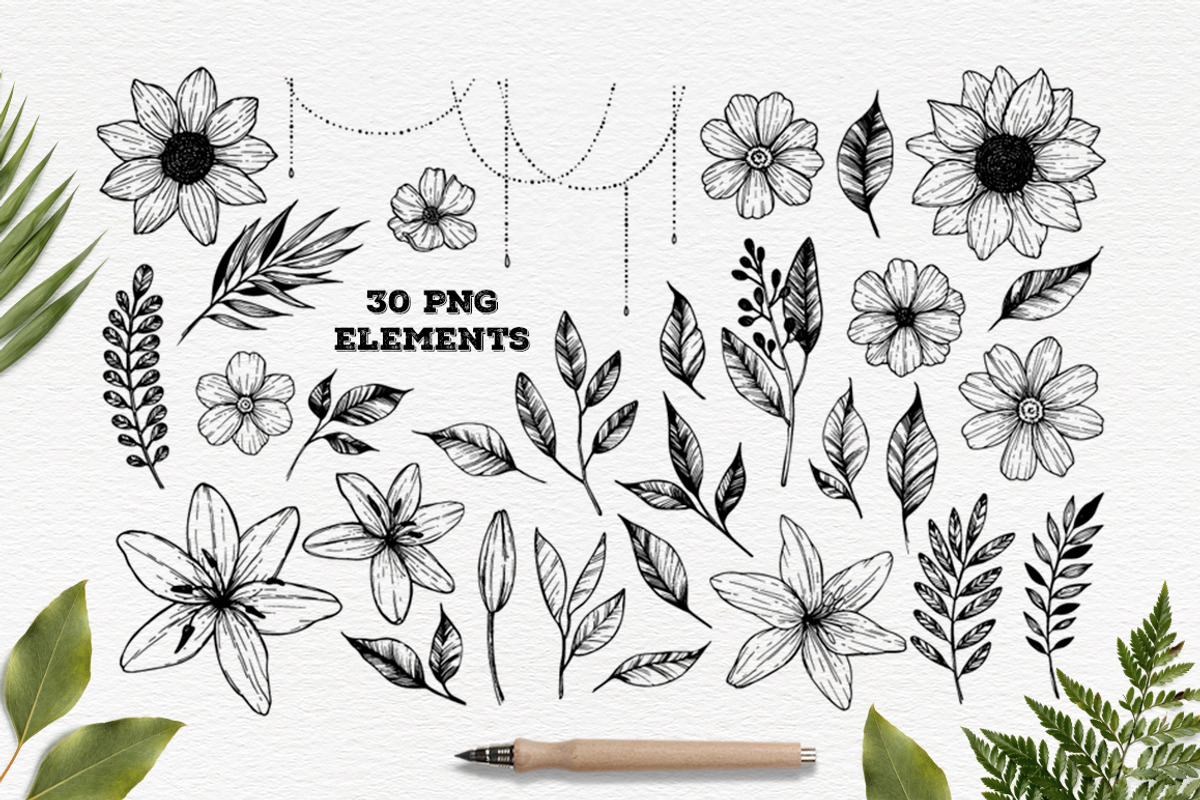 Black flowers. Part II, a Decorative Illustration by Kate Macate (Photo 2 of 4)