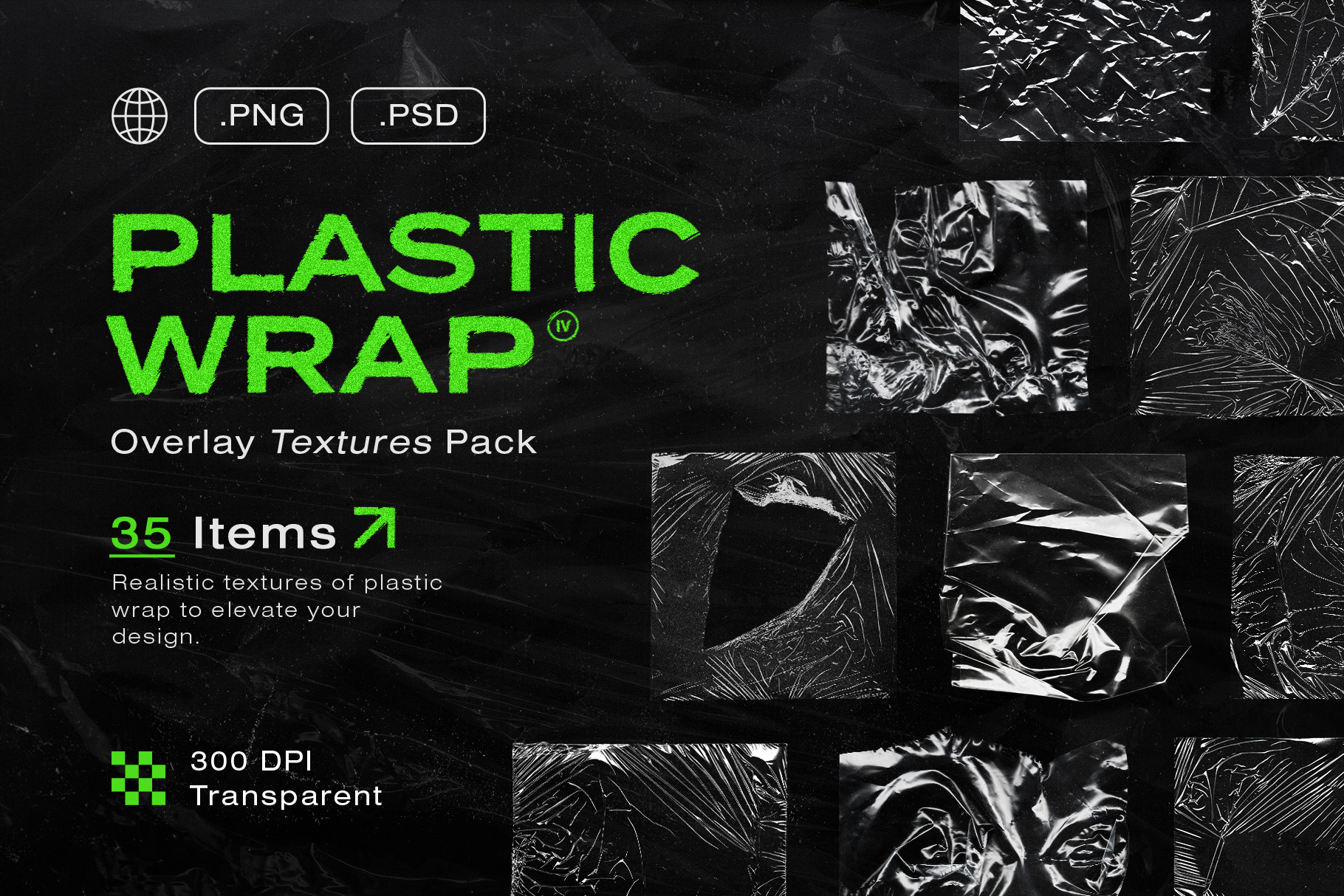 Plastic Wrap Overlay Textures Pack | Graphic Objects ~ Creative Market