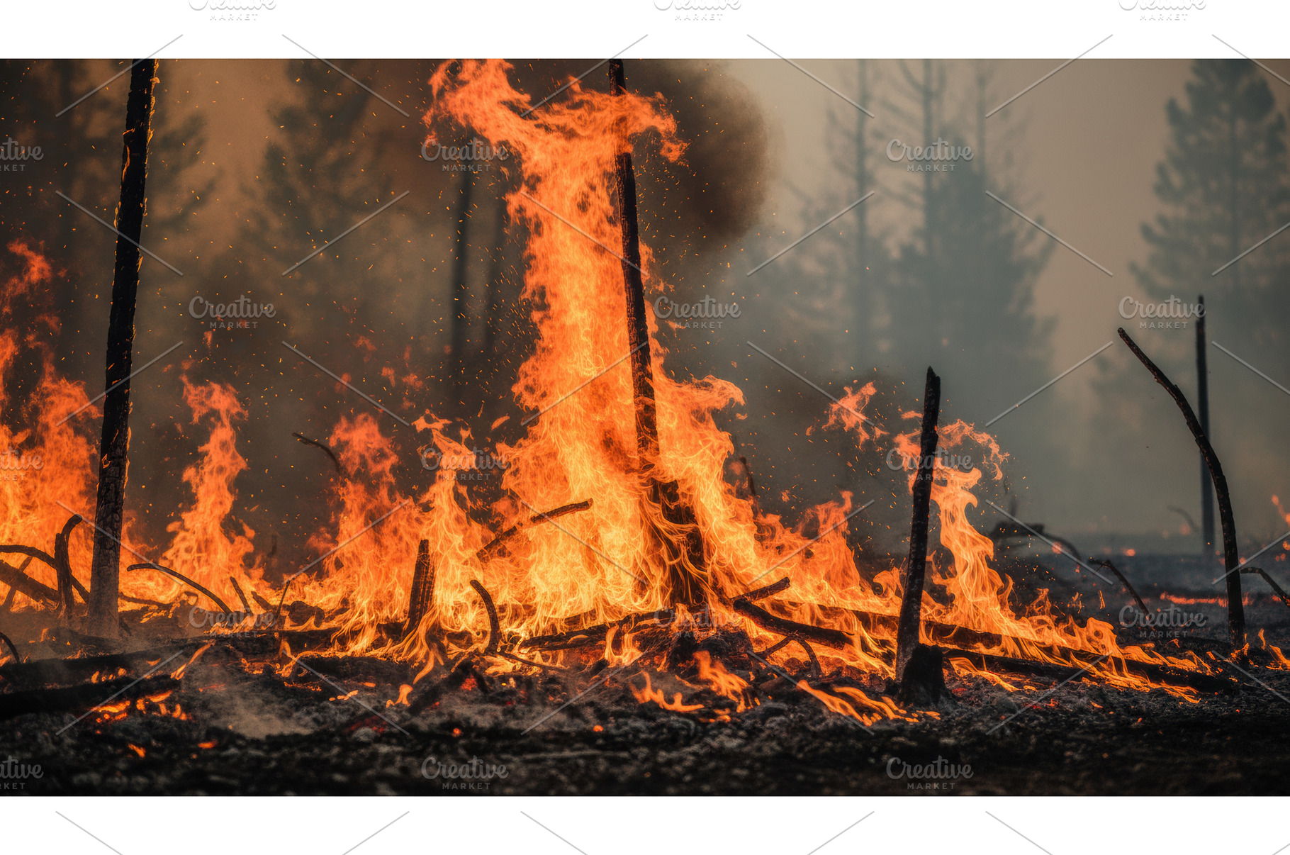 Massive wildfire burning intensely, a Nature Photo by Igor Tichonow