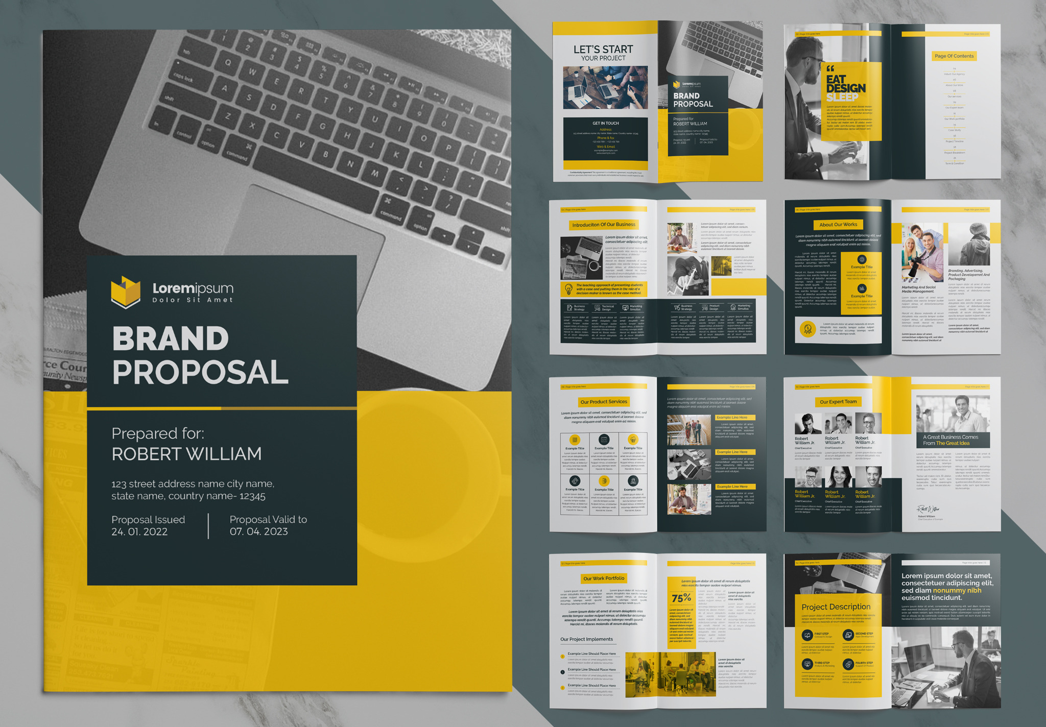 Proposal Brochure Template- 16pages, a Brochure Template by Cristal Pioneer