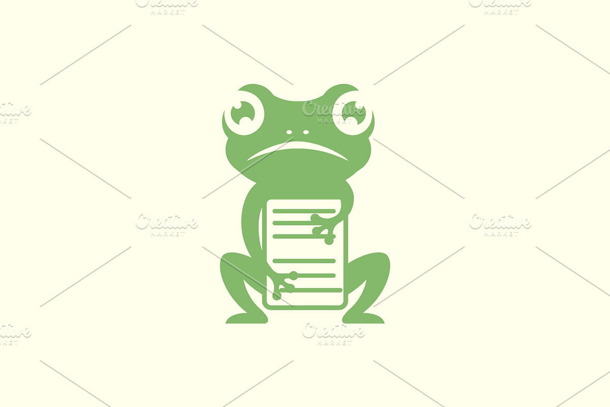 green frog amphibian animal  logo, a Branding & Logo Template by devastd