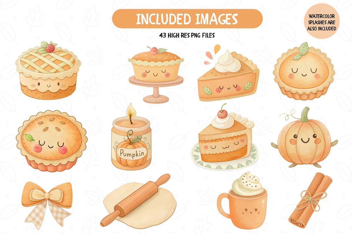 Autumn Watercolor Baking Clipart, an Illustration by TatiMockup (Photo 2 of 6)