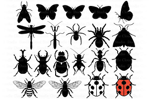 Insects Bundle SVG, Insect Clipart.