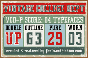 Vintage College Font