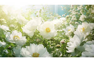 summer beauty white gardening sunlit, a Nature Photo by pikepicture