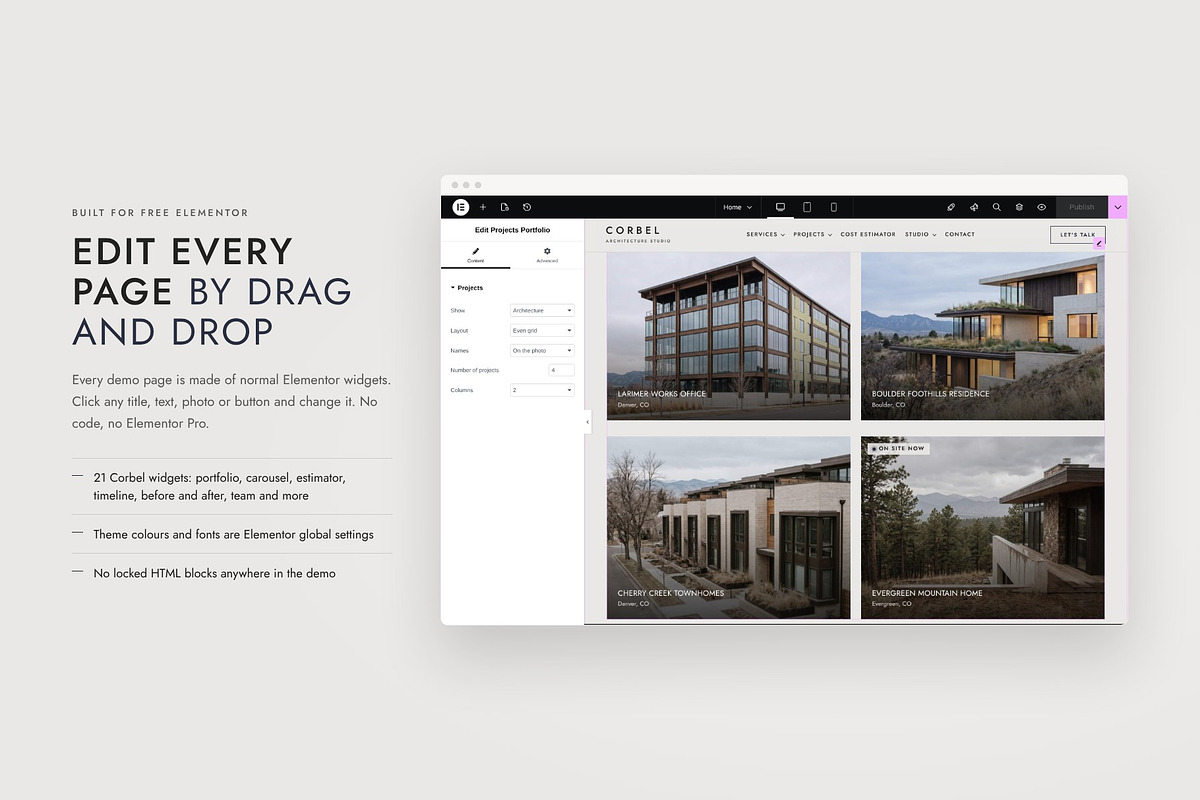 Corbel Architecture Elementor Theme, a WordPress Template by Tomasz Ganclerz (Photo 5 of 42)