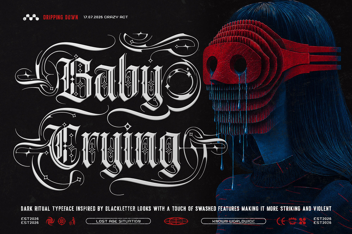 Dark Ritual Typeface, a Blackletter Font by alit design (Photo 5 of 20)