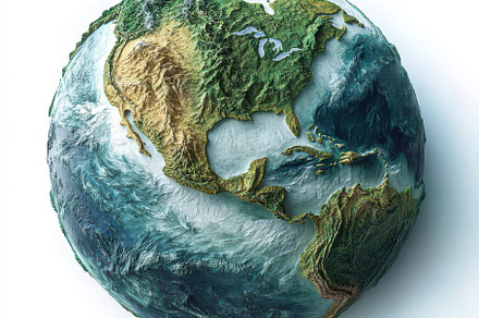 3D Earth model North America promine, a Background Photo by Pixeness