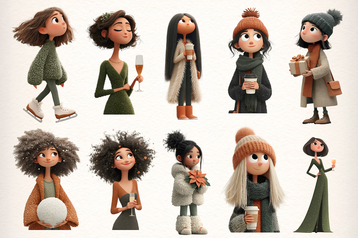 Whimsical Winter City Clipart, an Illustration by Dream Creation (Photo 4 of 5)