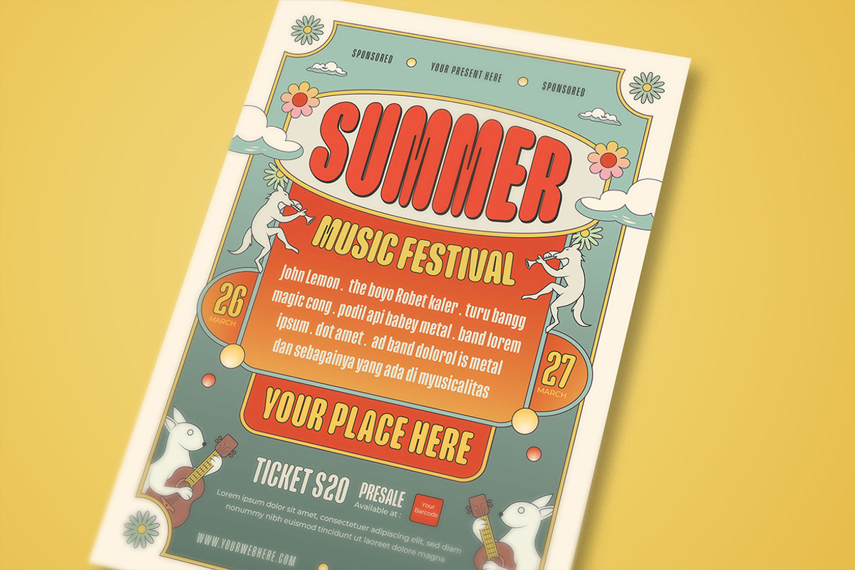 Modern Summer Music Festiv, a Flyer Template by megarez (Photo 2 of 3)