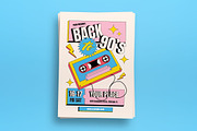 Cream Retro 90s Music Festival Flyer, a Flyer Template by graphicook (Thumbnail 3 of 3)