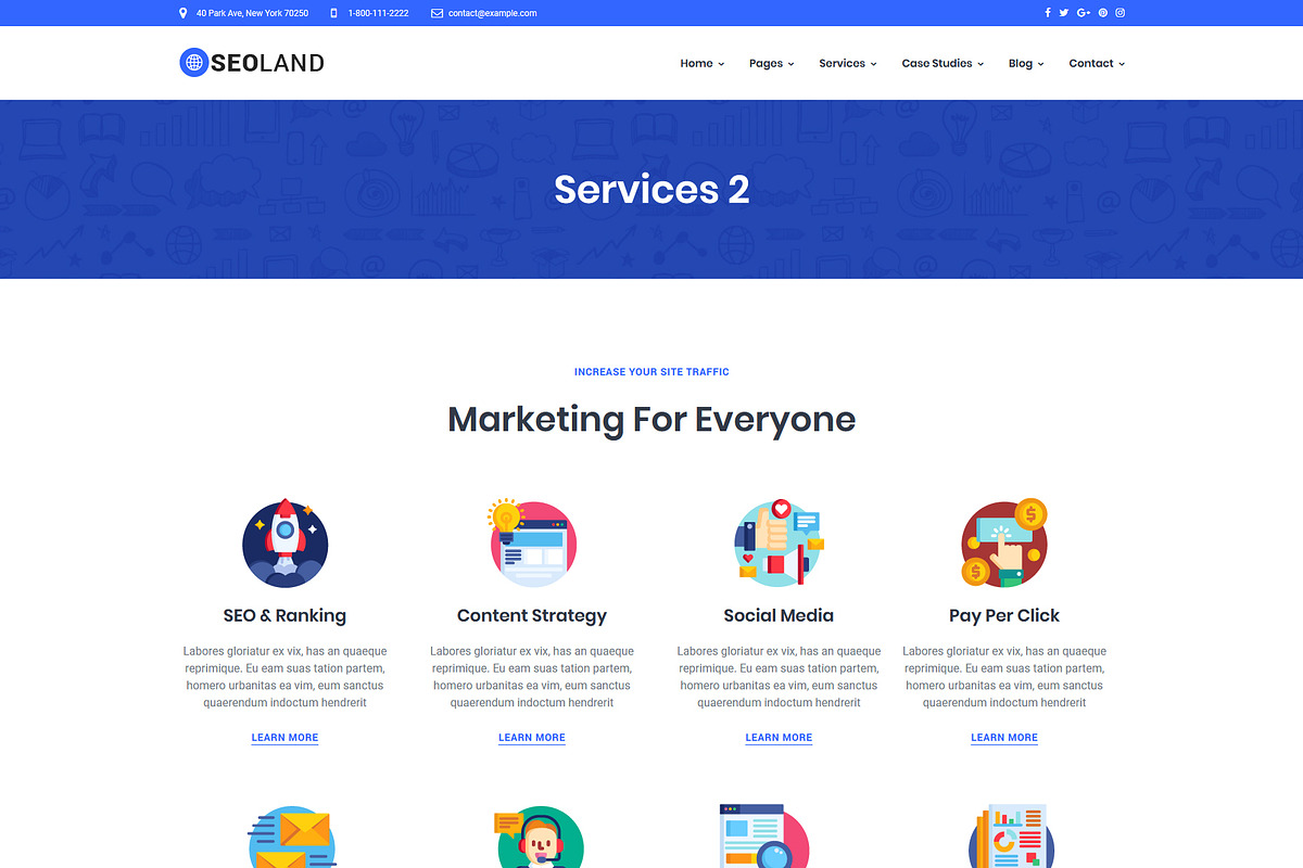 SEOLand - SEO Marketing Agency Theme, a WordPress Template by MatchThemes (Photo 2 of 3)
