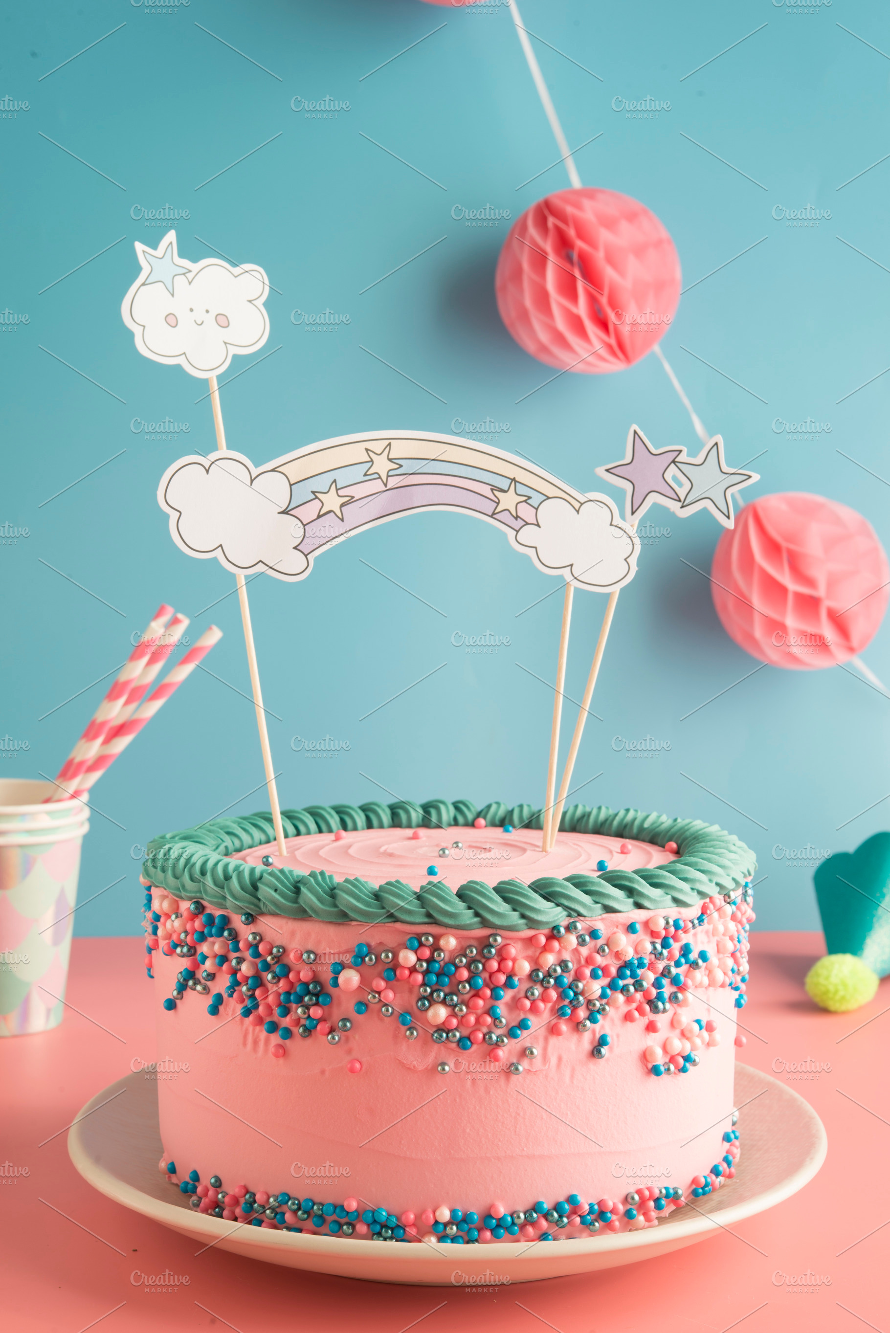 Birthday cake for boys and girls wit featuring anniversary, baby shower, and, a Food & Drink Photo by DalaiFood
