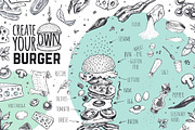 Burger menu. Hand-drawn, a Food Illustration by Margo Miller (Thumbnail 8 of 14)