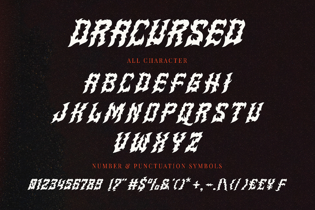 Dracursed - Death metal Font, a Script Font by AQR Studio (Photo 3 of 8)