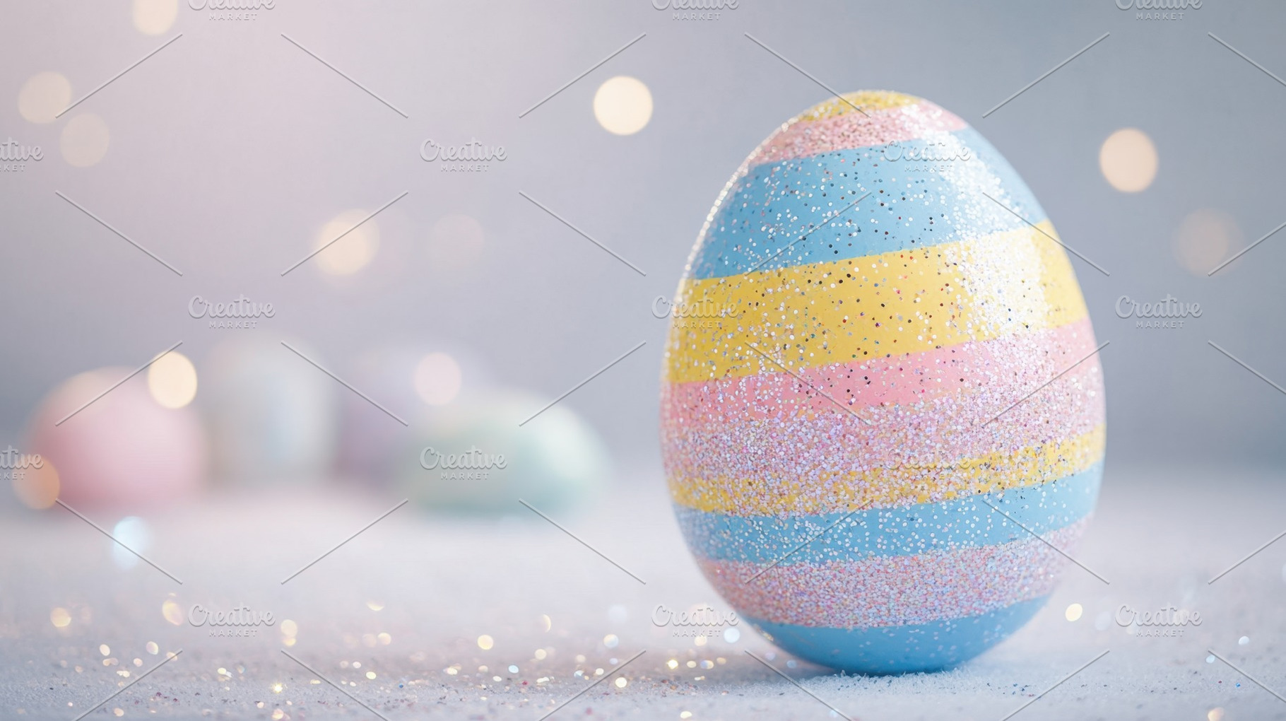Colorful glitter easter egg design, a Photo by Beautiful things