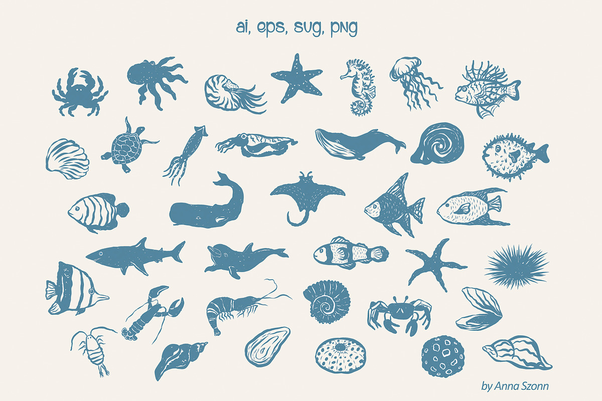 Coastal Life. Vector Illustrations., a Seasonal Illustration by Designwork (Photo 3 of 21)
