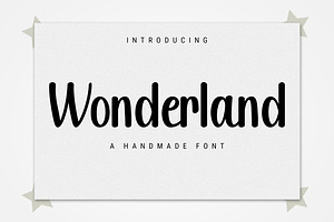 Wonderland - Handwritten font, a Script Font by Fontcastle