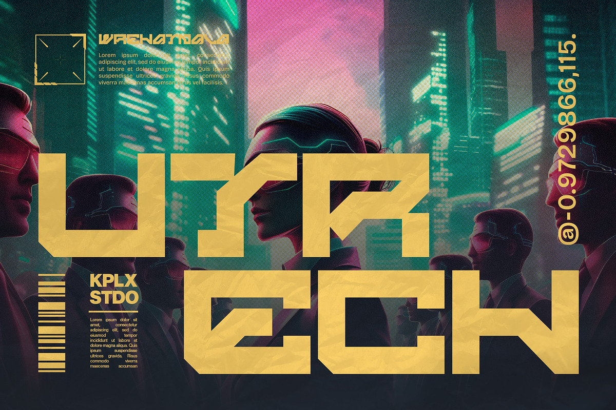 Moxin - Futuristic Font, a Font by Koplexs Studio (Photo 9 of 10)