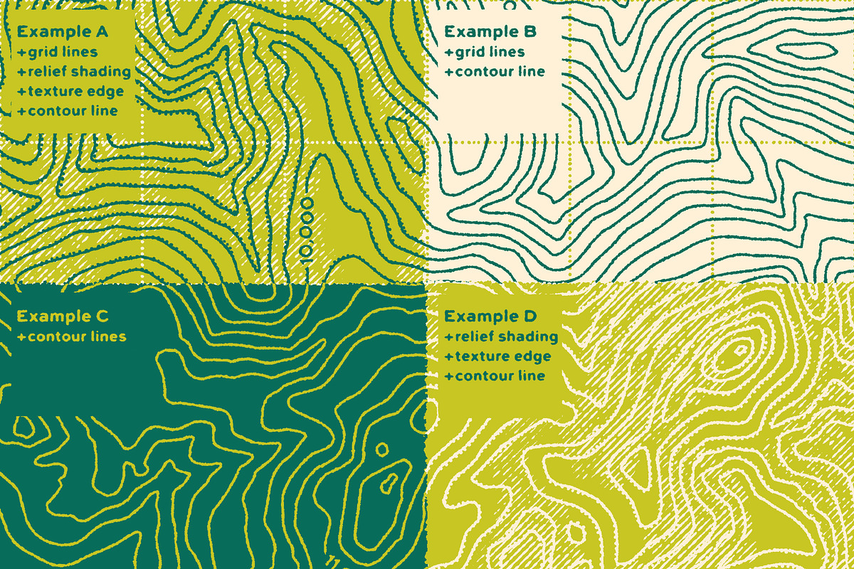 Topographic Map Pattern (Raster)