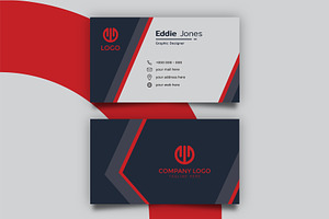 Minimalist red business card, a Business Card Template by nicemorning