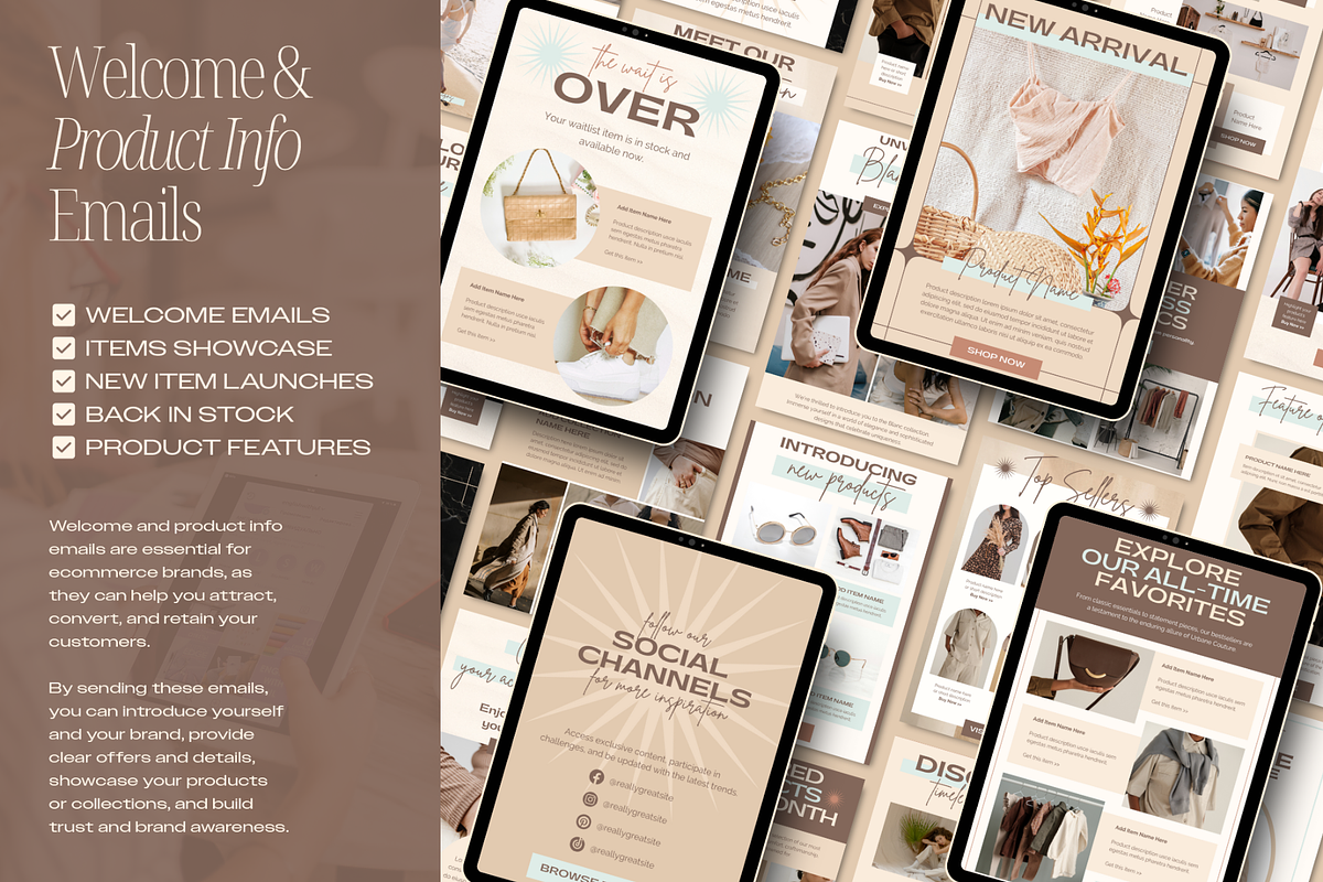50 Fashion Ecommerce Emails Set, an Email Template by Creatif Foundry (Photo 3 of 9)