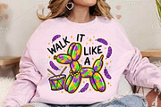 Walk it Like a Dog Mardi Gras PNG, an Illustration by Canvas Craft (Thumbnail 3 of 6)