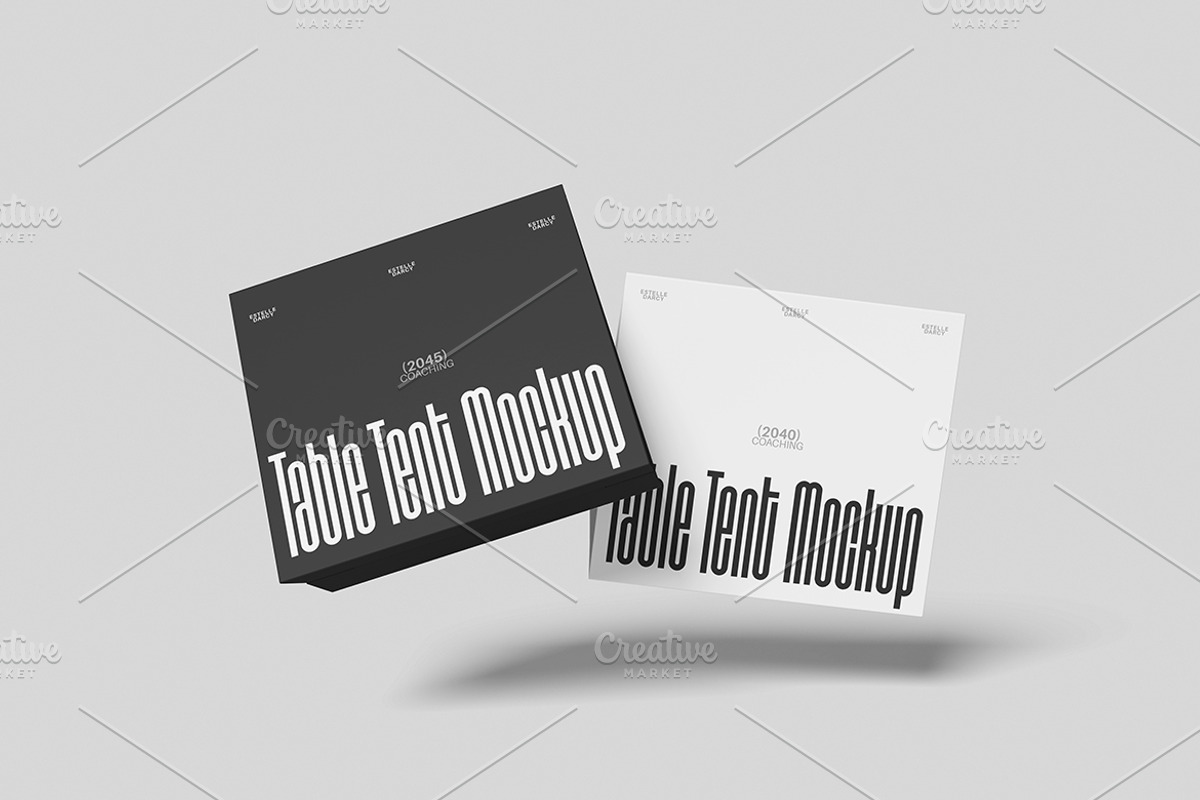 Table Tent Branding Mockup, a Merchandise Mockup by Gatamotion (Photo 3 of 5)