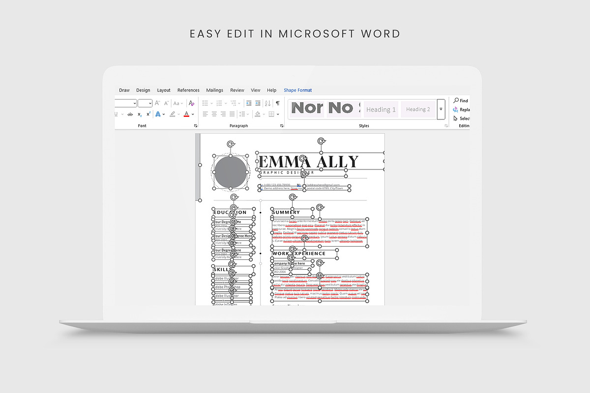 Resume/CV Template | Word & InDesign preview 6