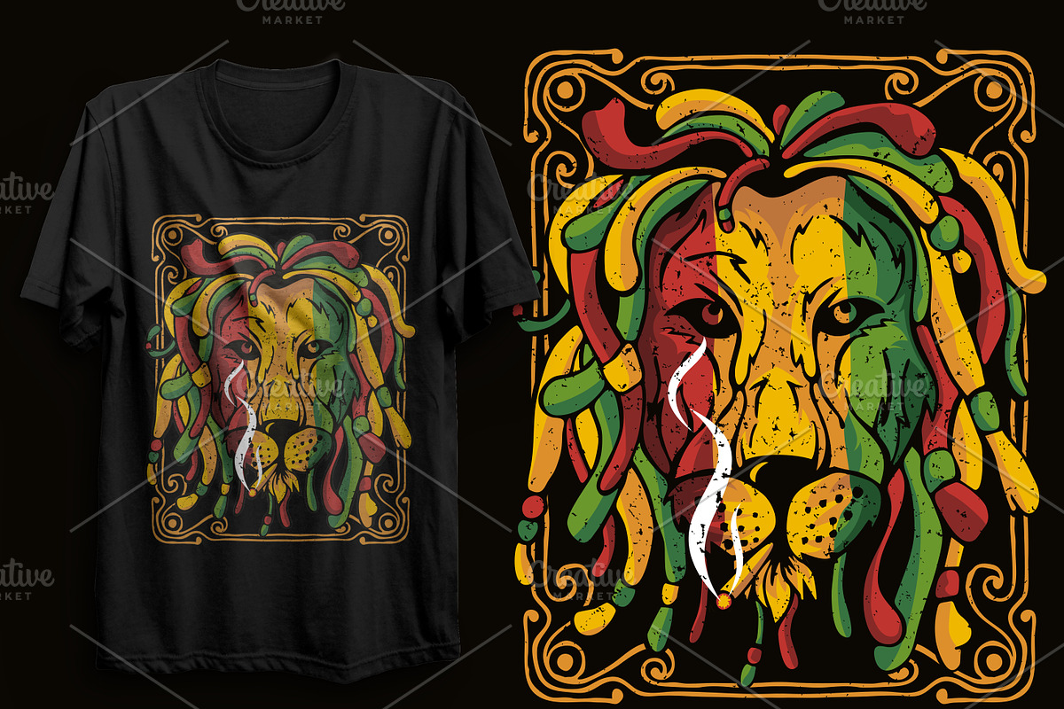 Lion Rasta Vector preview 3